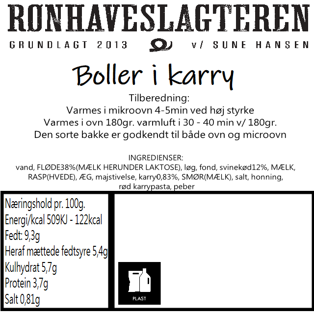 Boller i karry (6 kødboller)