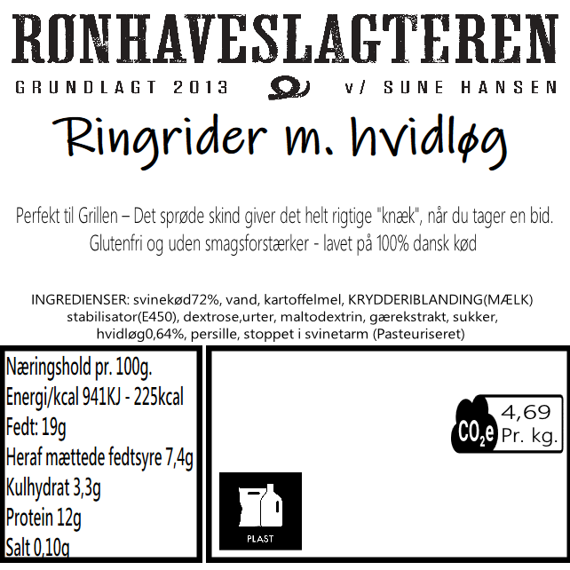 Ringrider med hvidløg(4stk)