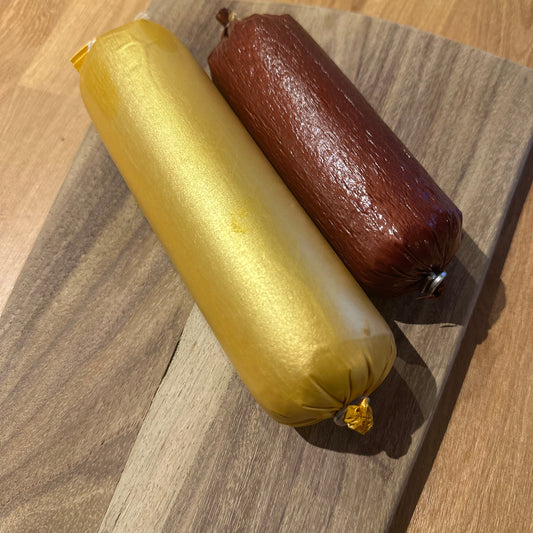 Kartoffelspegepølse & Sardellpølse – Pålægspakke / Bundle