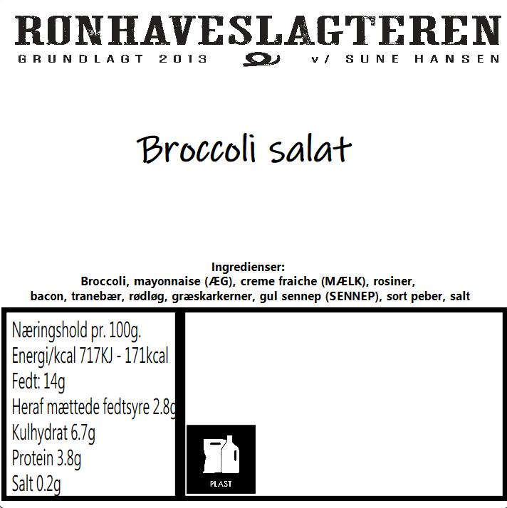 Broccolisalat min. 500g.