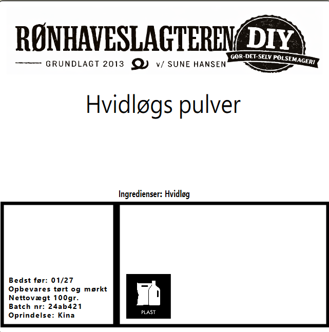Hvidløgs pulver