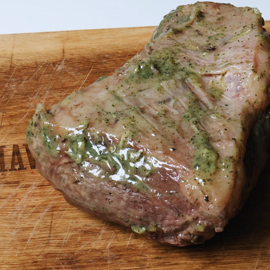 Cuvettesteg med hvidløg & rosmarin (sous vide)