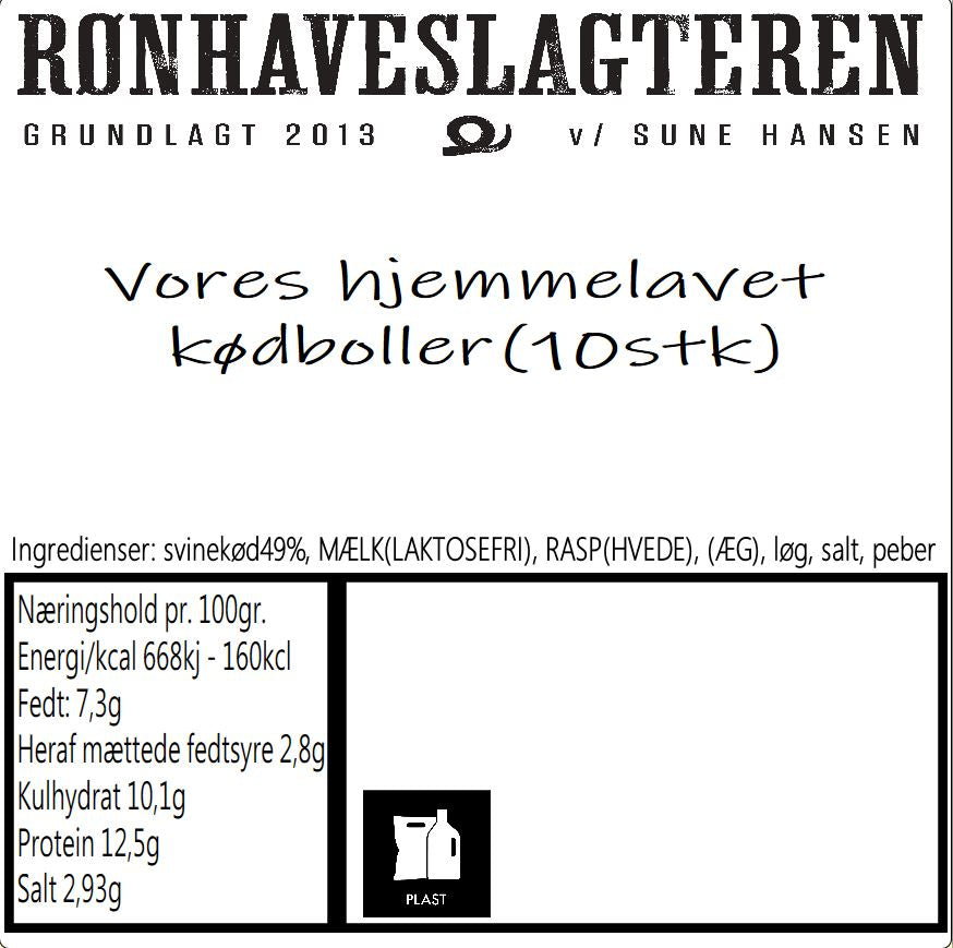 Middags kødboller(Frost)