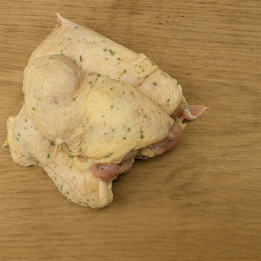 Udbenet kyllingelår – Hvidløg & Rosmarin(1kg)