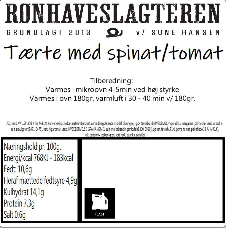 Tærte med spinat og ost